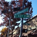 Broadway meets Roy Street Signs