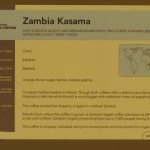 Zambia Kasama coffee sourcing info card