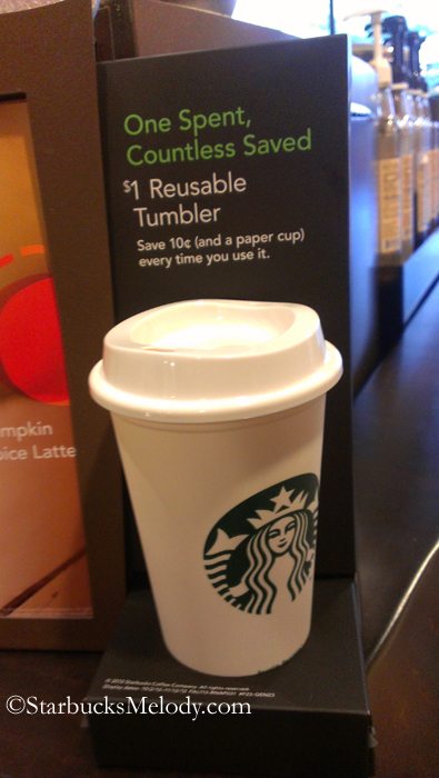 The $1.00 reusable plastic Starbucks cup - Pays for itself in ten uses! 