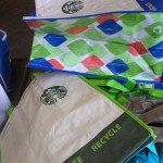 IMAG4016 Coffee Gear Store - Starbucks grocery sacks made from plastic bottles 22 Feb 2013