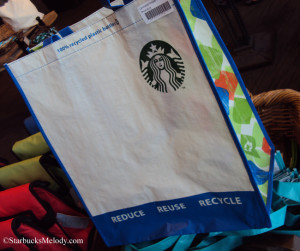 6757 Grocery tote Starbucks made from recycled bottles 25March2013
