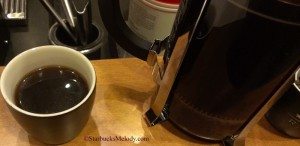 IMAG4408 French press of Starbucks India Espresso Roast 29March2013