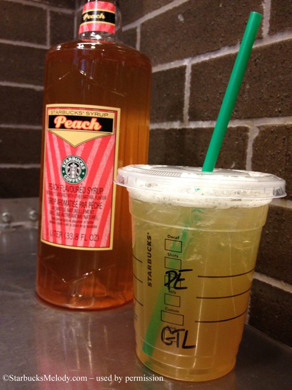 how many calories in starbucks peach green tea unsweetened