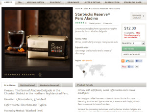screen shot Peru Aladino StarbucksStore