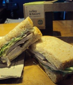 6948 Turkey and Havarti Sandwich Starbucks 30 April 2013