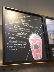 IMAG4998 Frappuccino chalk sign what your barista dreamed up Northgate