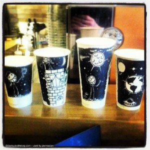 5-7-2013 929 - Joel Hall Starbucks cups