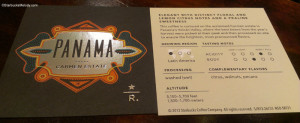 IMAG5501 Panama coffee info cards - Starbucks 17June2013
