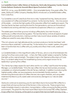 Untitled-2 Screen cap from 2005 official Starbucks.com article on Costa Rica La Candelilla Black Apron coffee