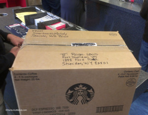 IMAG9705 box of coffee for Fort Sheridan veterans 29March2014
