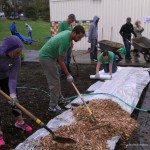 IMAG0092 Kienan Gypsy Keith working on spreading mulch 19 April 2014