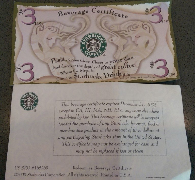 Any funny Starbucks beverage certificate stories