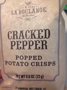 Popped cracked pepper crisps
