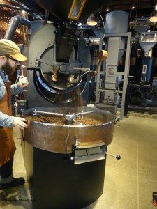 2 - 1 - DSC00977 Coffee being roasted at the Roastery