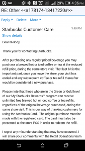 refill policy starbucks starbucksmelody beverage anything