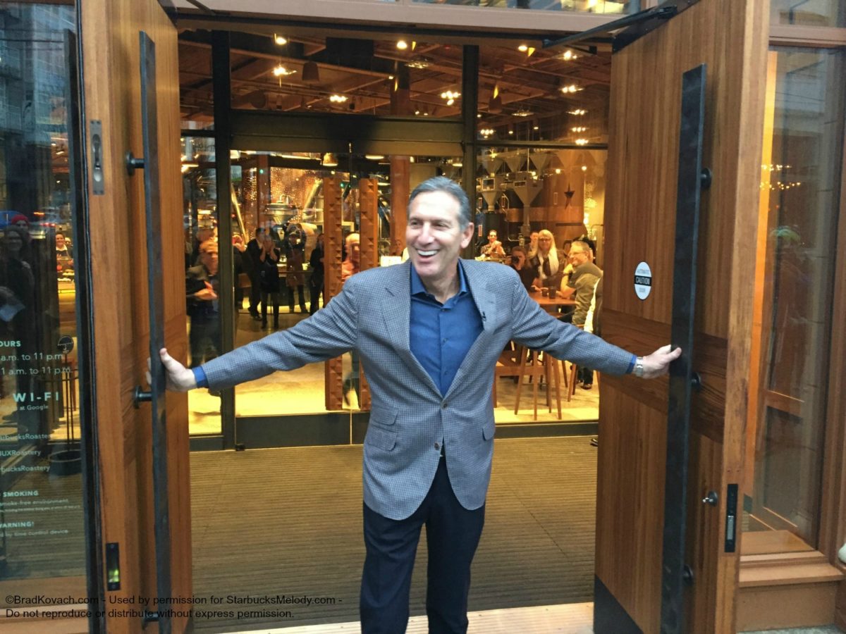 Howard Schultz Opens the Doors to the Roastery: Day One.