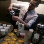 2 - 1 - IMAG4523 Patrek pouring Colombia coffee 6 Jan 15