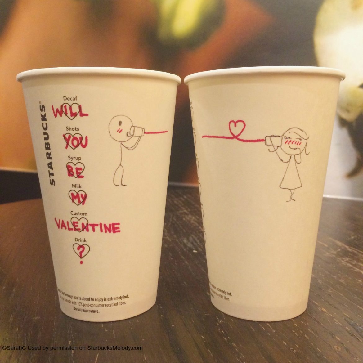 Be on the look out for super cute Starbucks Valentine’s Day cups!