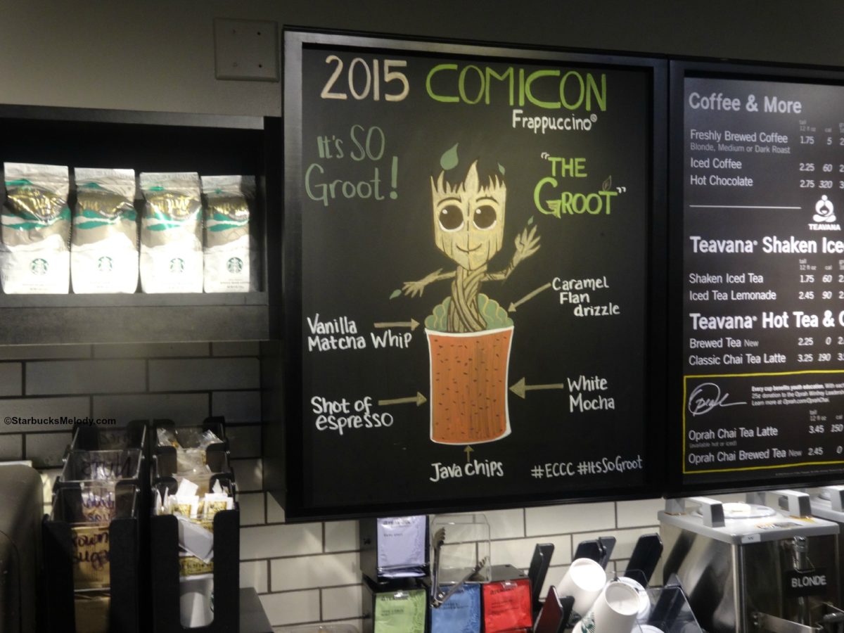 2015 Emerald City ComicCon: The Groot Frappuccino #ItsSoGroot #ECCC2015