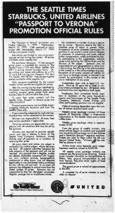 21 Feb 1999 - Classifieds J13 - Starbucks Passport to Verona Contest - cropped larger