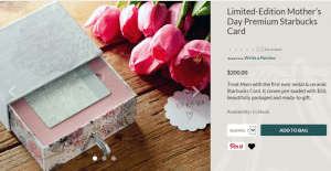 Mother's Day Premium Starbucks Card