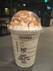 2 - 1 - IMG_0875 Churro Frappuccino from Cecile to be featured 4May15