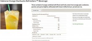 Untitled VOR - Starbucks nutritional information - Valencia