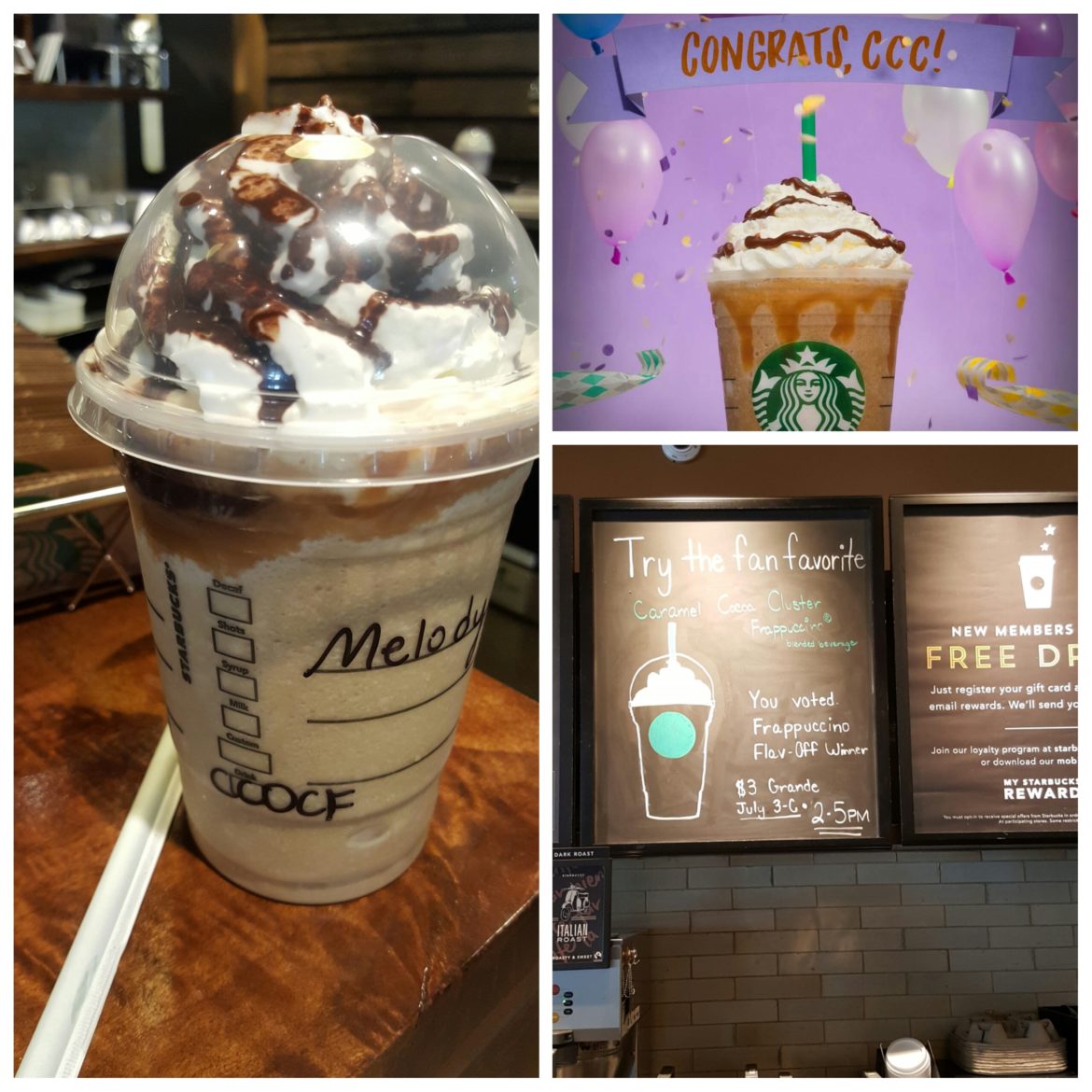 Frappuccino Deal – Try the Caramel Cocoa Cluster Frappuccino for $3 (July 3rd – 6th, 2 – 5 PM)