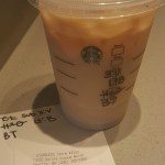 2 - 5 - 20150801_141809 starbucks shaken iced Black tea sub vanilla - topped with breve