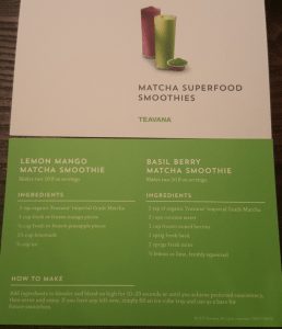 Smoothie Matcha Recipe Cards