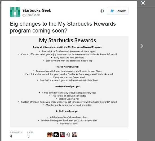 Big Changes Coming to My Starbucks Rewards?