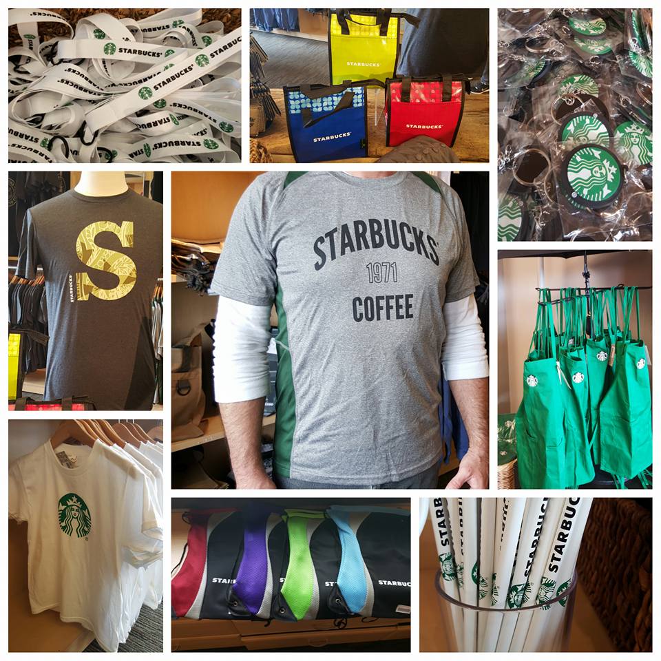 New t-shirts, totes, and more at the Starbucks Coffee Gear store.