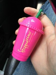 1 - 1 - image pink Frappuccino key chain