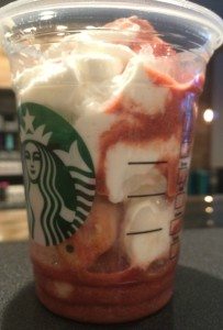 1 - 1 - image the strawberry trifle at Starbucks - Sunset menu