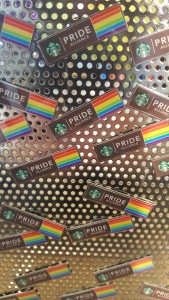 1 - 1 - 20160617_161844 pride pins at the Starbucks Coffee Gear Store
