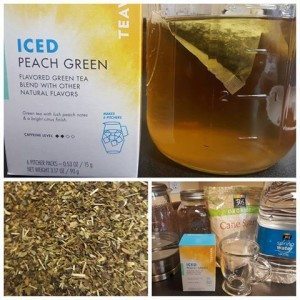 making pitcher iced peach green tea - teavana