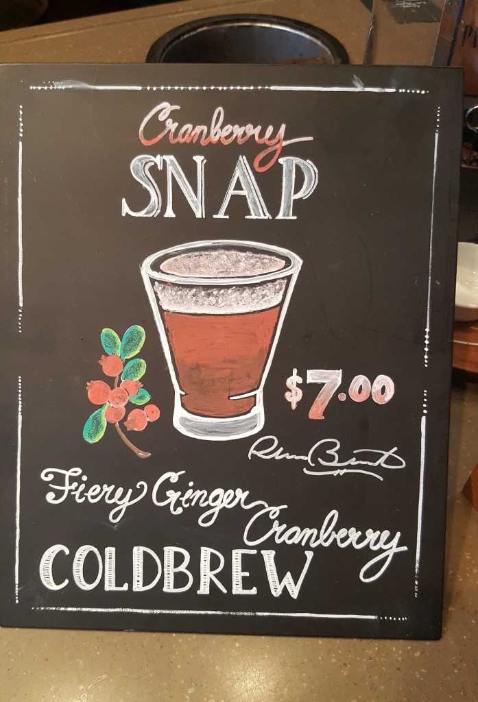 20160912_183812 sign for the cranberry snap cold brew