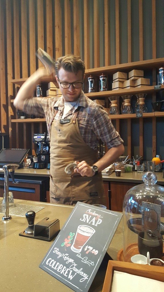 20160912_184542 Ian shakes the cranberry snap cold brew drink