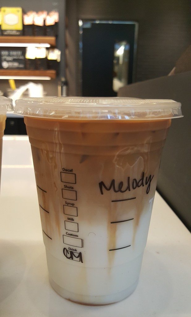 iced caramel macchiato upside down