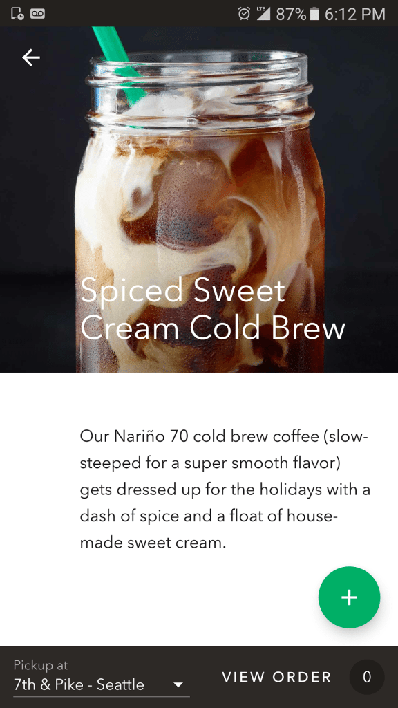 Screenshot_20161103-181256 Spiced Sweet Cream Cold Brew on the app
