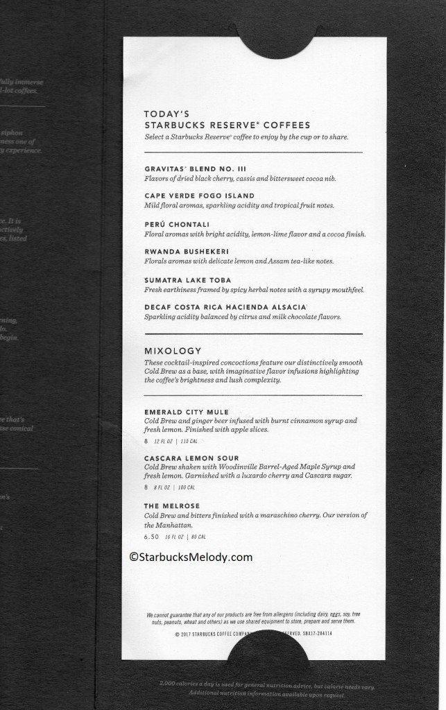 2 - 1- 2017April10 New Mixology menu at the Roastery experience bar