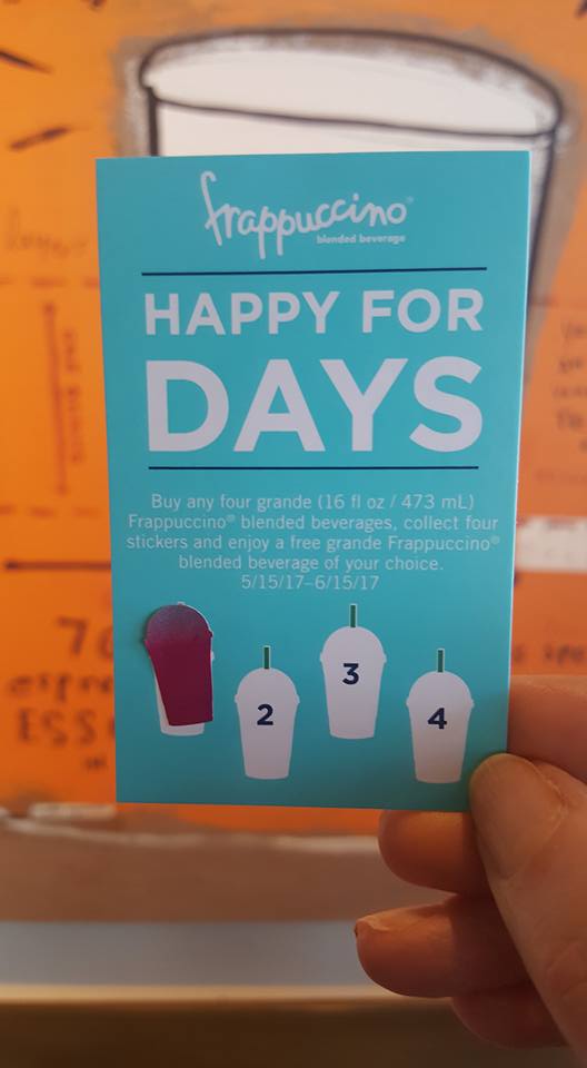 Frappuccino: Happy For Days. Buy 4 get 1 free