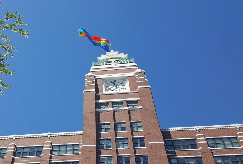 1 - 1 - 20170623_114250 pride flag over starbucks