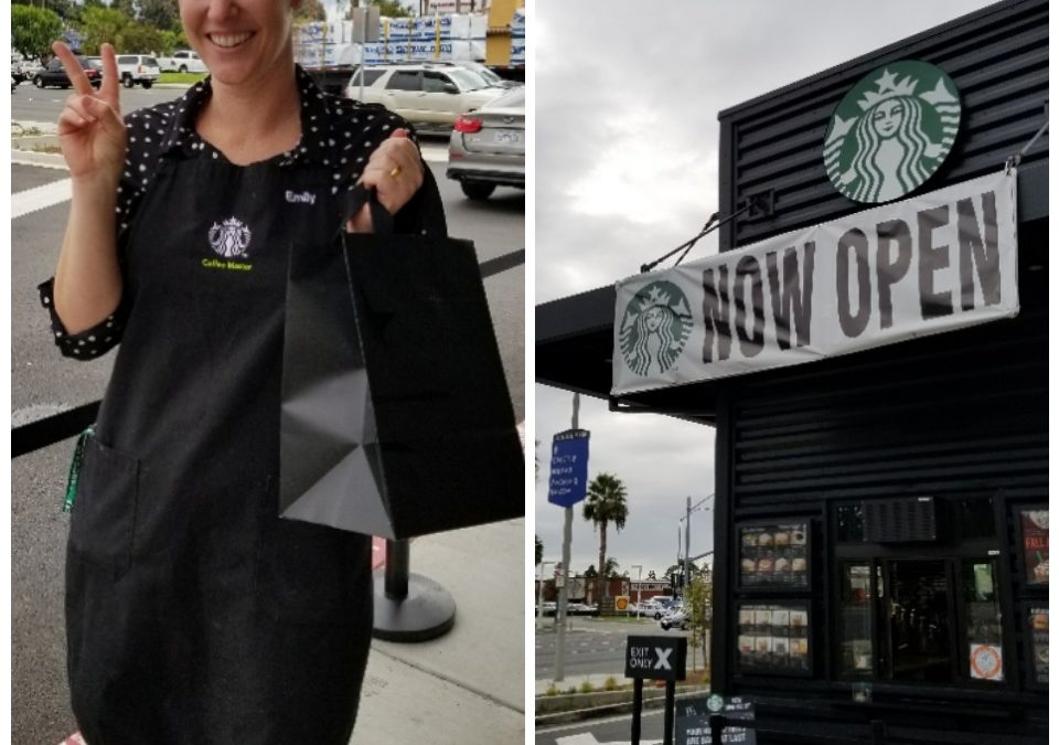 Cute new drive-thru only Starbucks in Anaheim! (Opened new on 10-9-17)