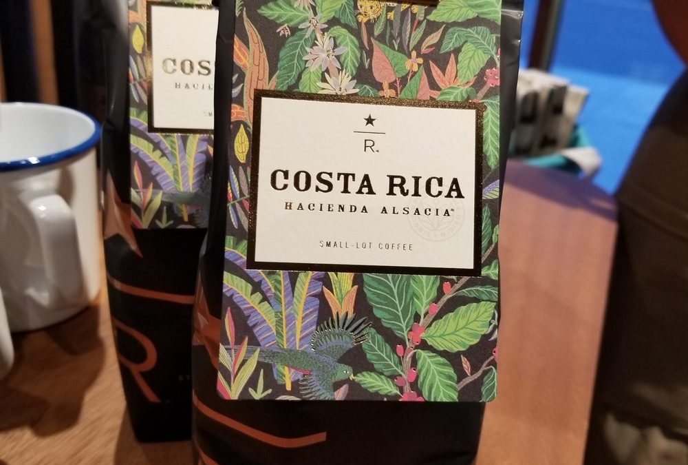 Starbucks launches Costa Rica Hacienda Alsacia coffee, merchandise & visitor’s center.