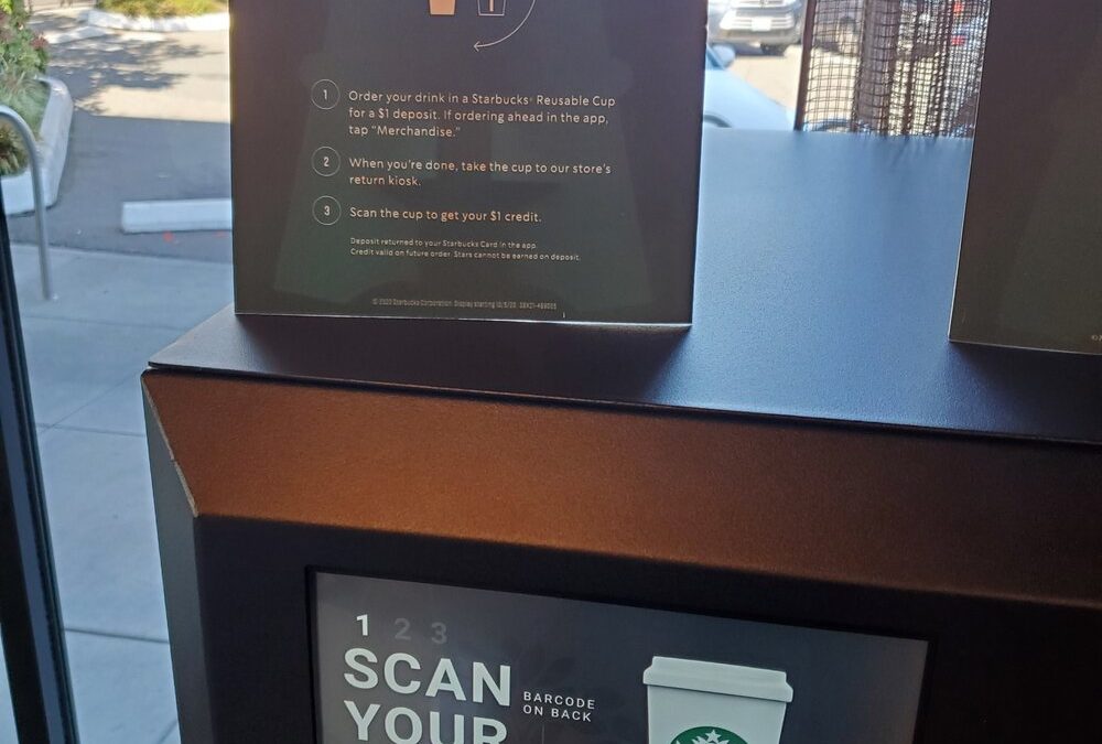 Starbucks introduces a twist on the $1 reusable cup – Use the cup once, get your $1 back.